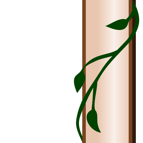 Pillar with ivy branch border detail vector image | Public domain ...