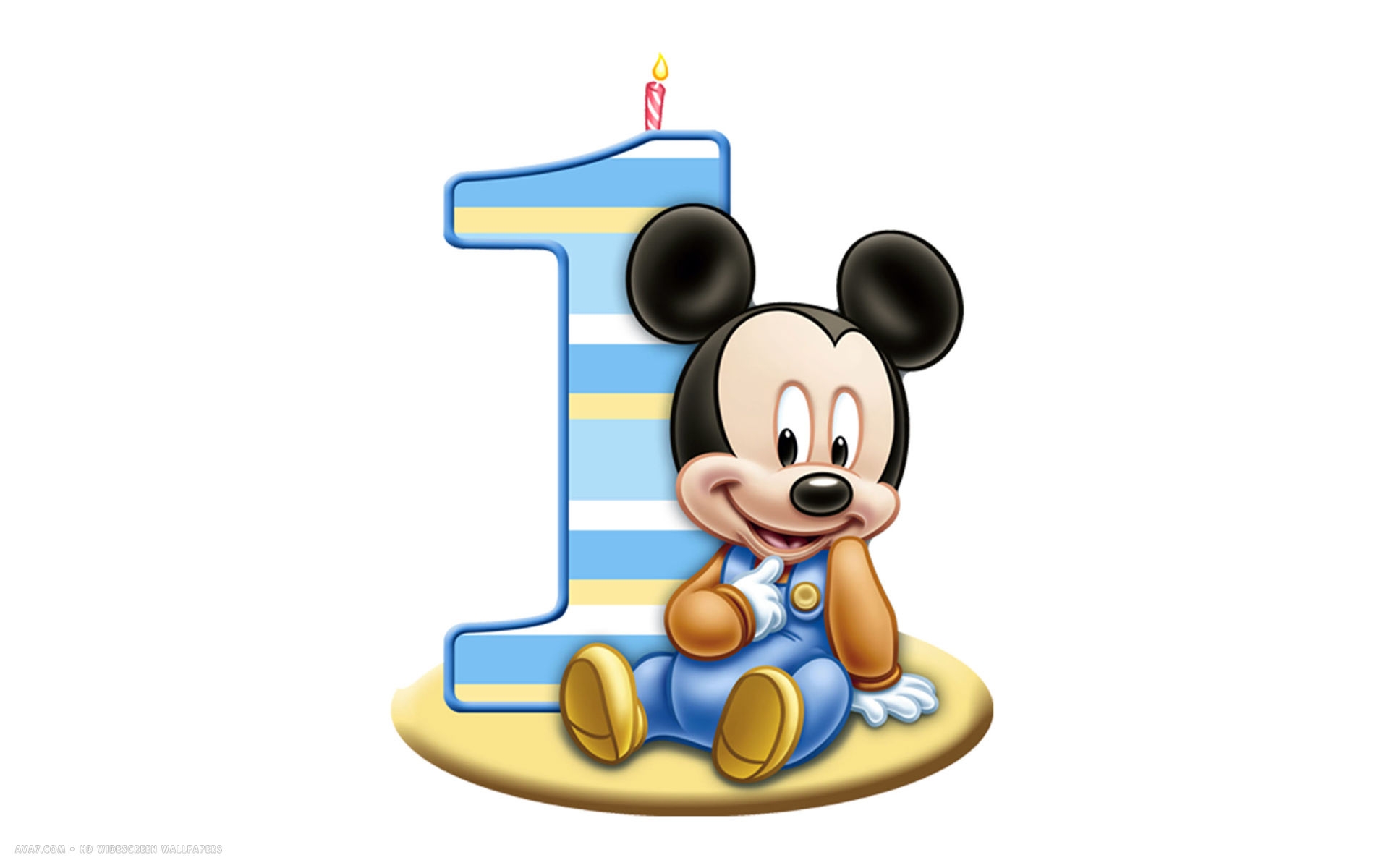 Baby Mickey 1st Birthday Clipart