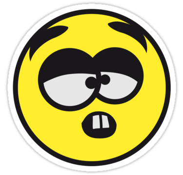 Funny Tired Smiley" Stickers by Style-O-Mat | Redbubble