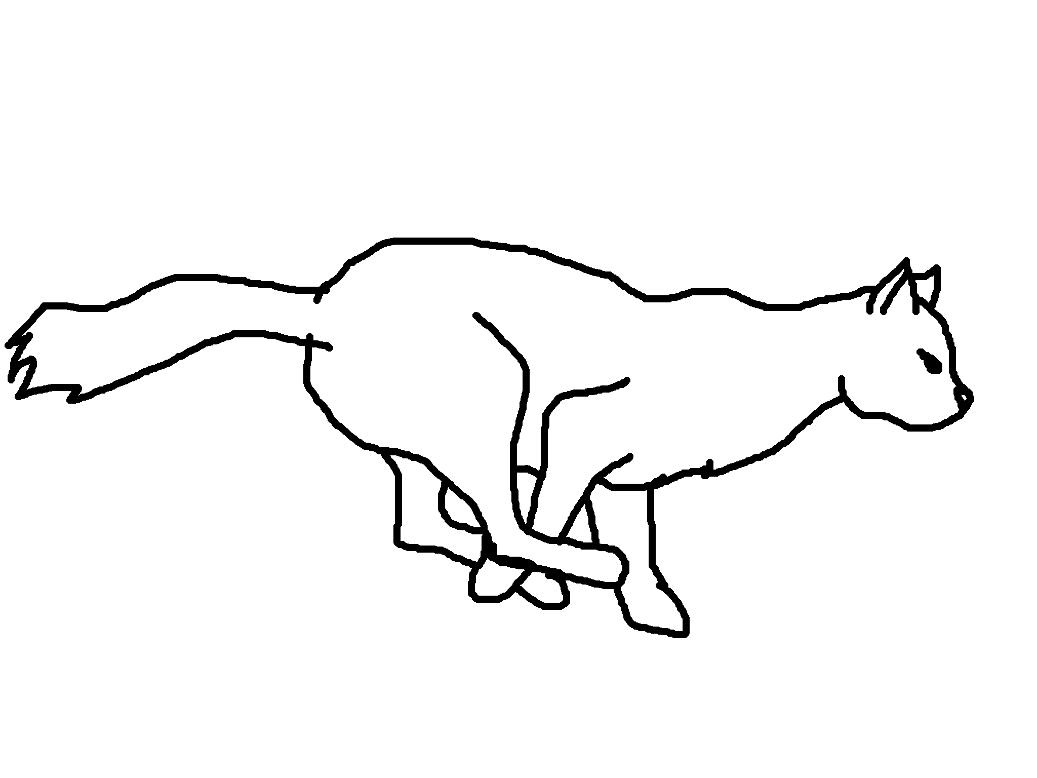 Realistic running cat lineart - ClipArt Best - ClipArt Best