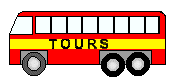 Tour Bus Clipart - Red and Yellow Tour Busses - Vehicles