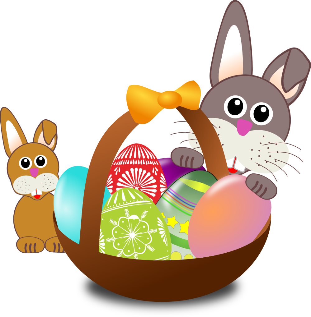 Clip Art: rabbit 2 face cartoon easter w baby ... - ClipArt Best ...