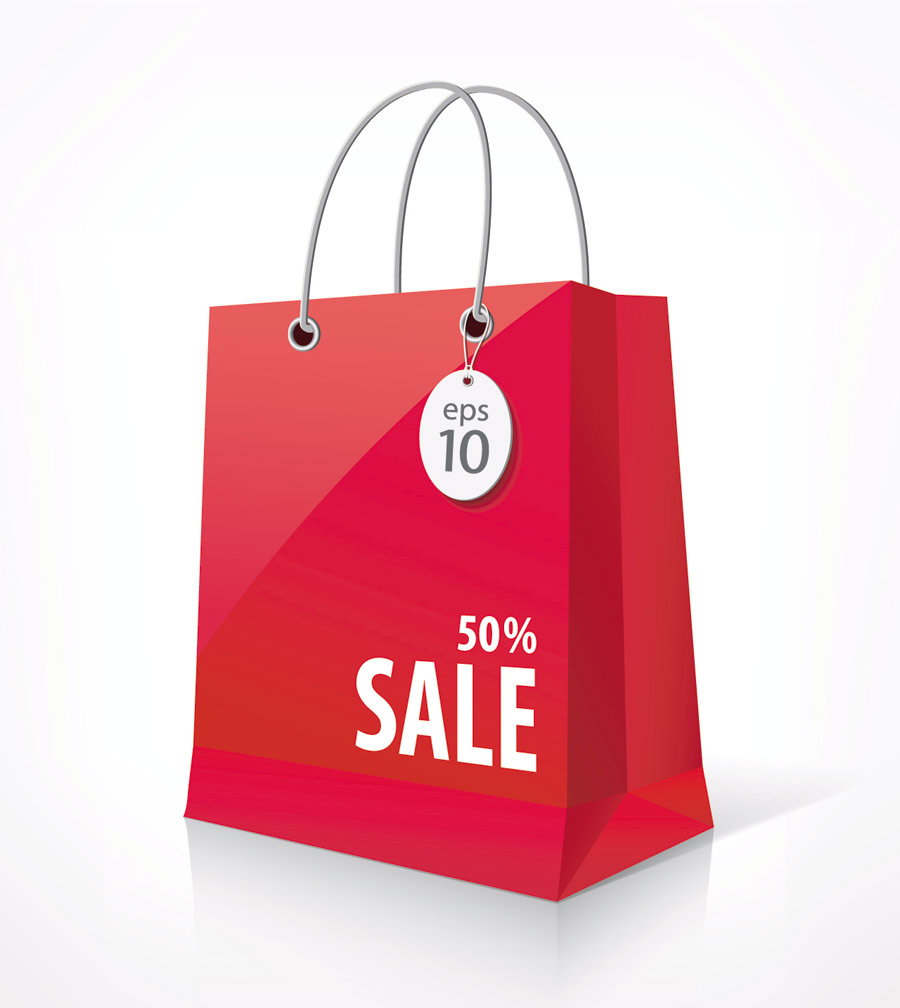 Shopping bags sale design vector-3 | Download Free Vectors