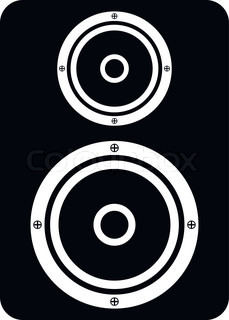 Audio speaker icon on white background. Vector illustration ...