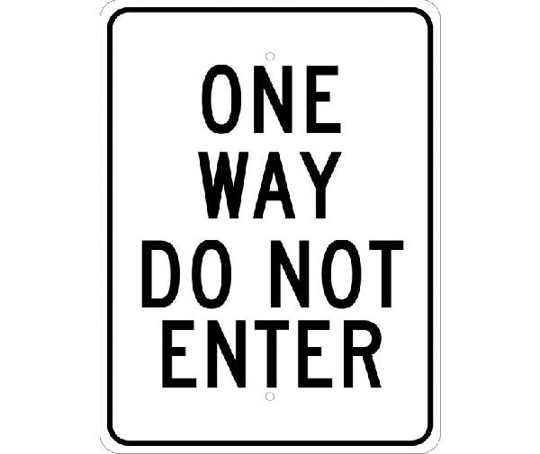 ONE WAY DO NOT ENTER SIGN - Mutual Screw & Supply