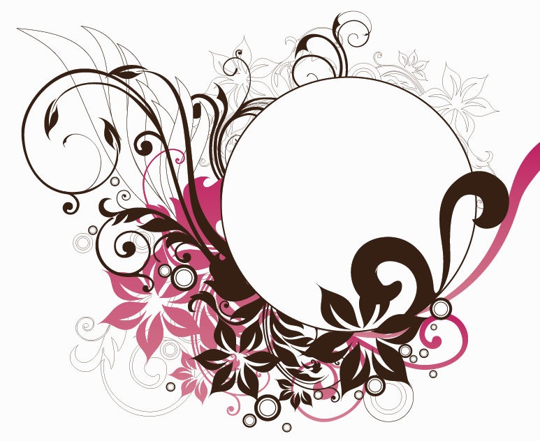 Swirl Flower Frame - ClipArt Best