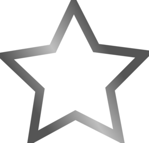 Blank star clipart black and white