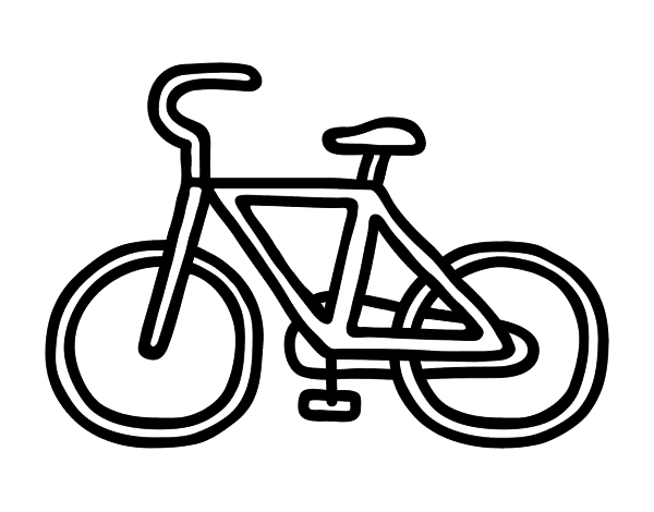 Basic bike coloring page - Coloringcrew.com