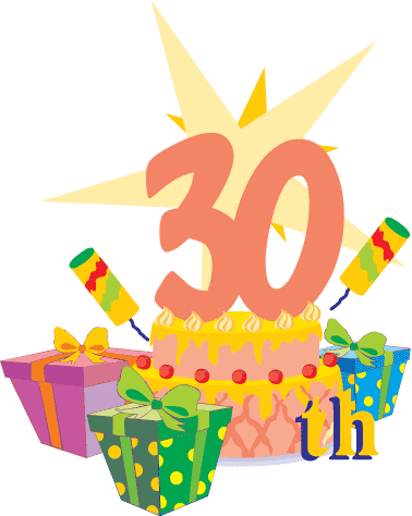 Happy 30th birthday clip art