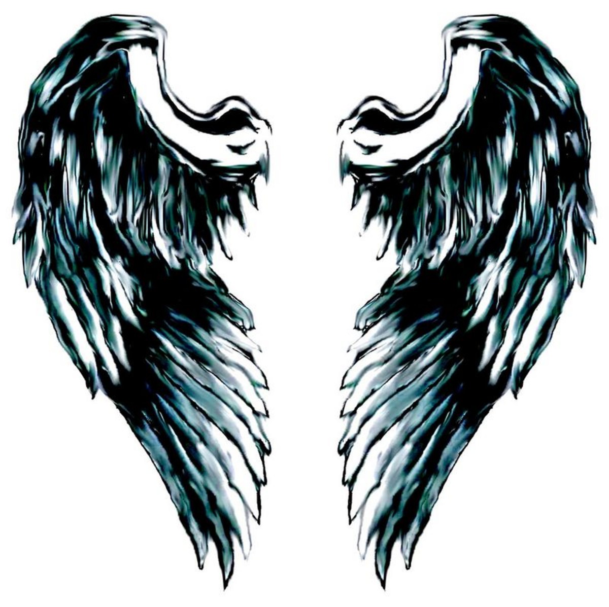 Black Ink Angel Wings Tattoo Design | Fresh 2017 Tattoos Ideas