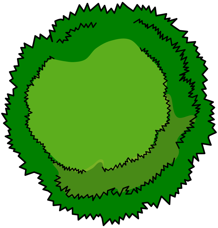 Tree top view clipart