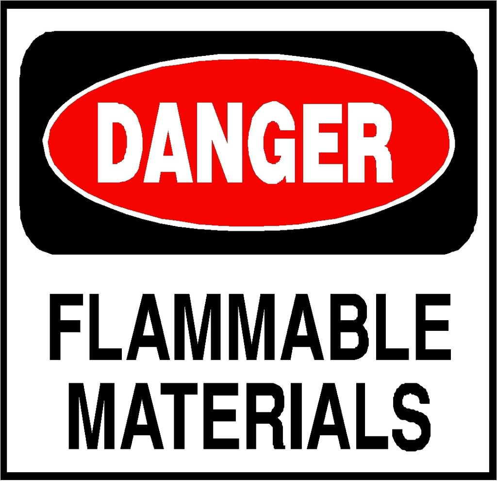 Danger Flammable Sign - photogram