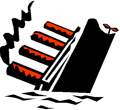 Clipart boat sinking