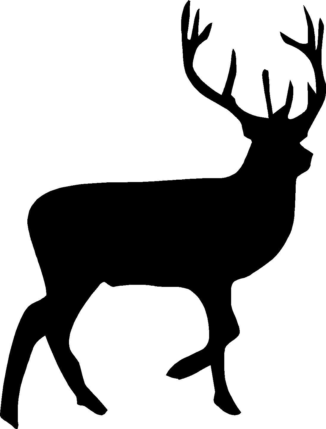 Jumping Stag Silhouette Clip Art - ClipArt Best