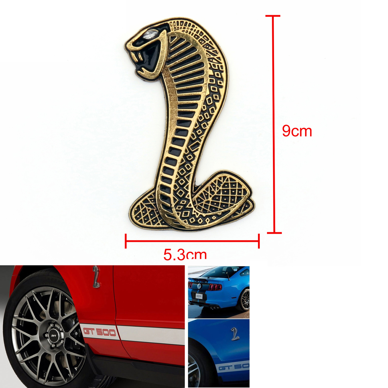 Cobra Mustang Shelby 3d sticker Super Snake emblem sticker Shelby ...