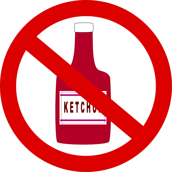 Ketchup forbidden Clipart, vector clip art online, royalty free ...