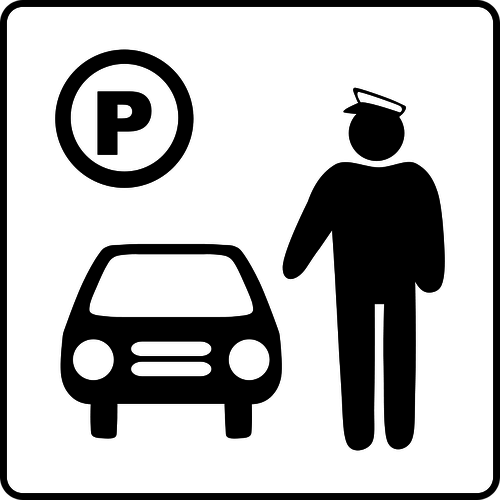 Vector icon for car parking attendant | Public domain vectors