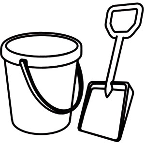 sand bucket coloring page