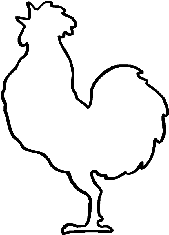 Hen Coloring Page. h for hen coloring page for kids download free ...