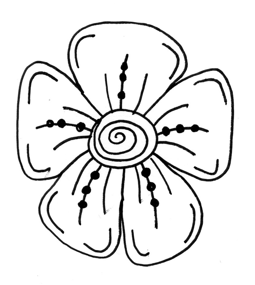 Cool Drawings Of Seven Petaled Flowers Clipart - Free to use Clip ...