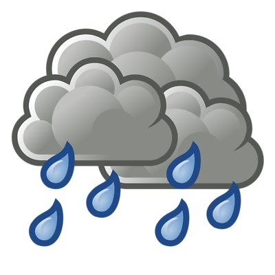 Cloud with rain clipart