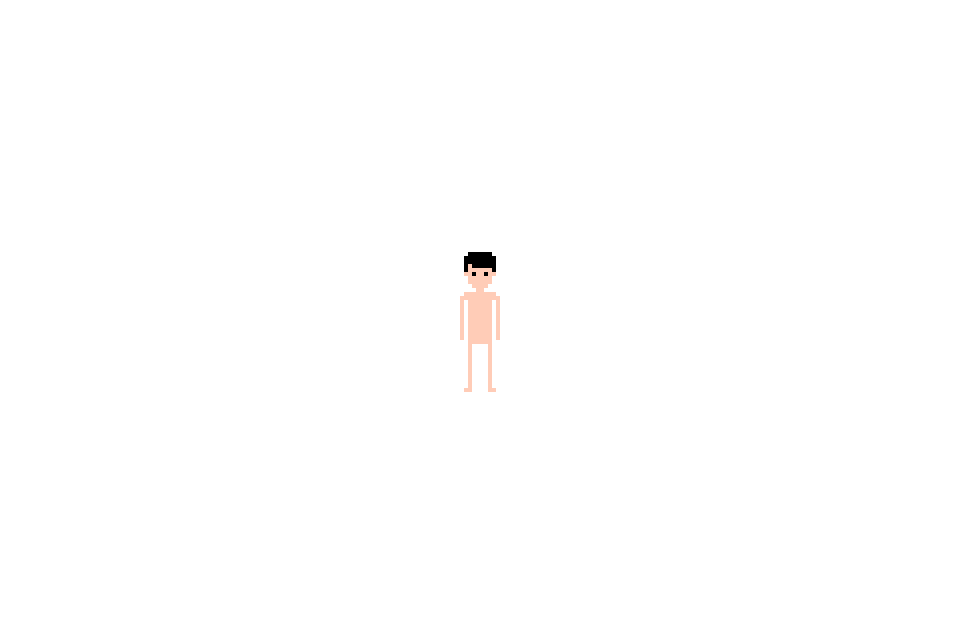 Generic Outline of The Character Body Shape - Make Pixel Art.com