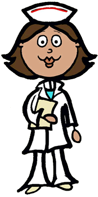 Stick figure nurse clipart