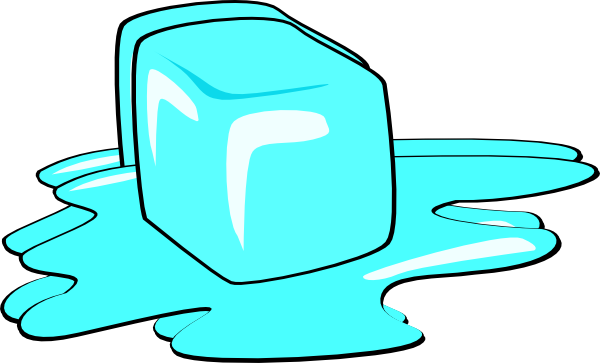 Melting ice cube clipart