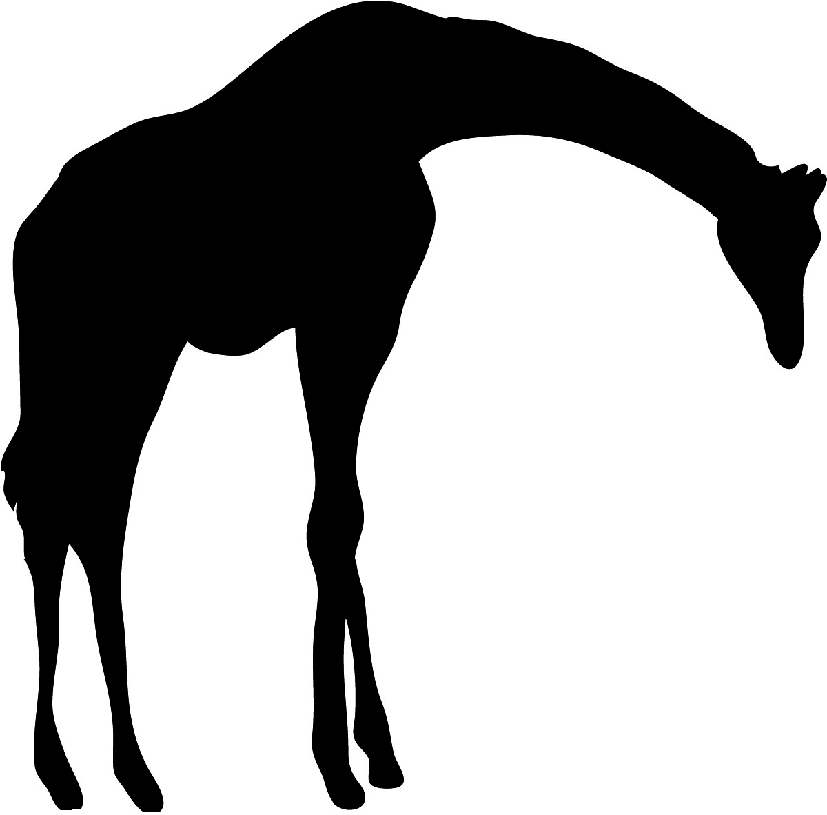 Giraffe Silhouette Clip Art - Free Clipart Images