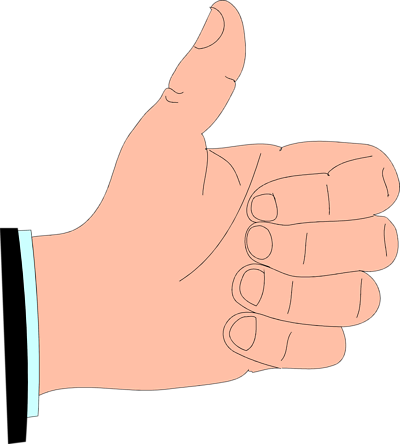 Cartoon Thumbs Up Clipart