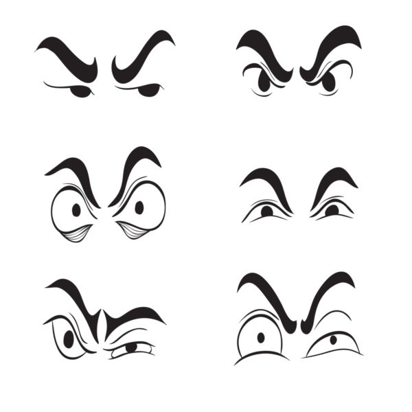 Angry Eyes Clipart