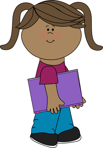 Little Girl Reading Clipart - Free Clipart Images