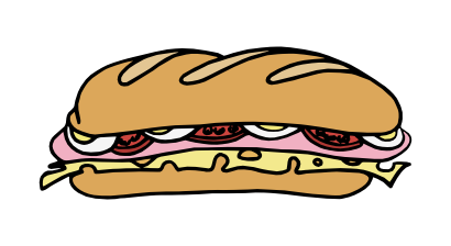 Sub Sandwich Clipart - Tumundografico