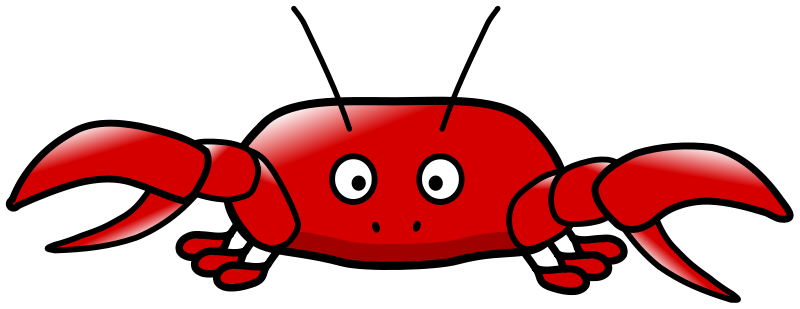 Free cartoon crab clipart