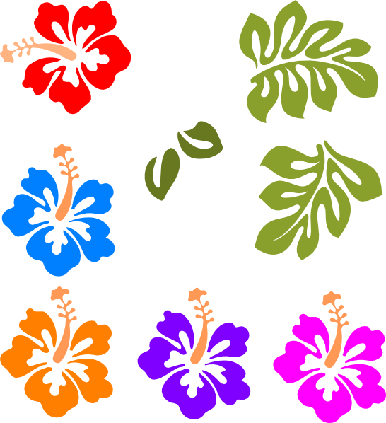 Hawaiian Flowers Clip Art