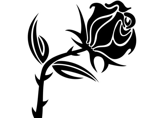 Black Rose Clip Art