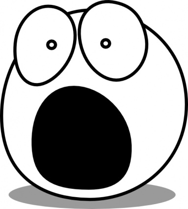 Clip Art Scared Face