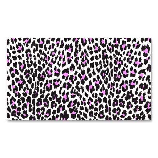 Pink and Black Cheetah Print Pattern. Business Card Template from ...