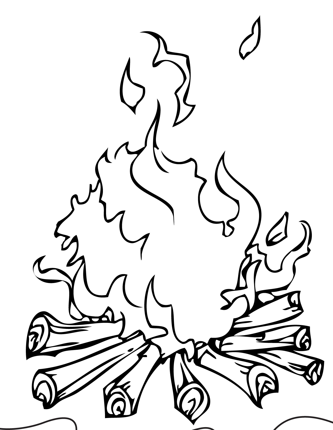 fire and firewood Colouring Pages