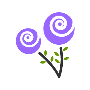 Flower Clipart - Purple Twin Roses with White Background ...