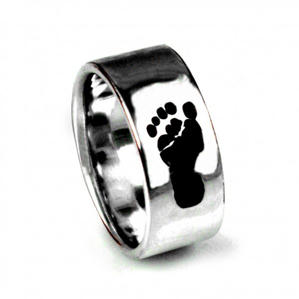 Custom Baby Footprint Ring - Jewelry - Gift - Mother's Day - New ...