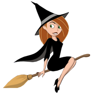 witch on broom harry potter