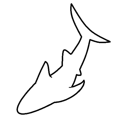 Shark Line Art Clipart - Free to use Clip Art Resource