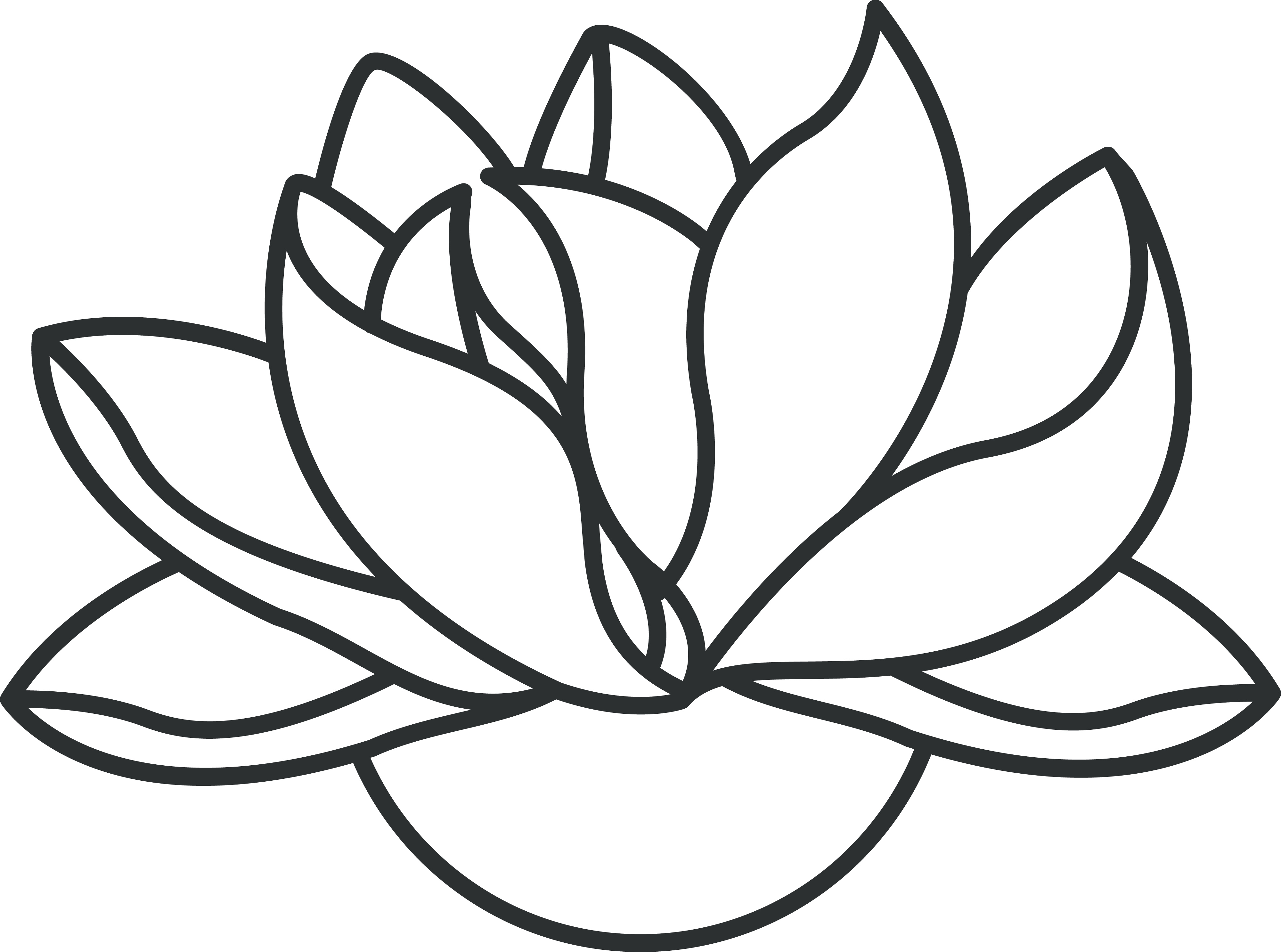 Simple Lotus Flower Drawing ClipArt Best