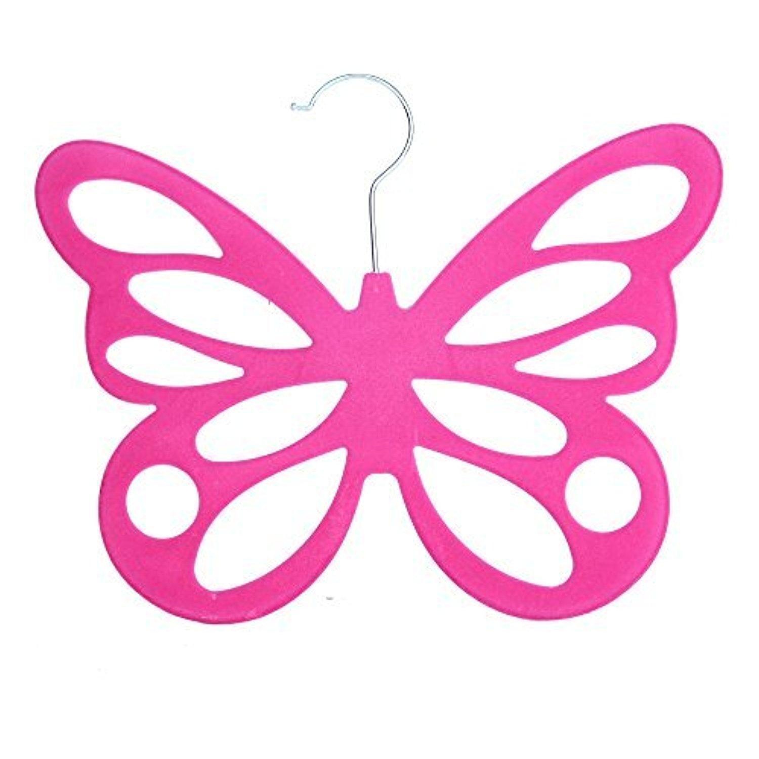 Pink Butterfly Design Flocked Scarf Hanger by West5Products ...