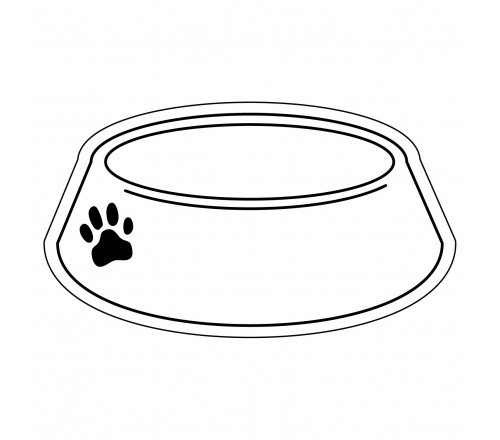 Dog Bowl Outline Clipart