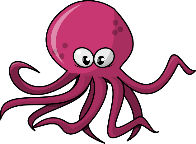 Cartoon octopus clipart