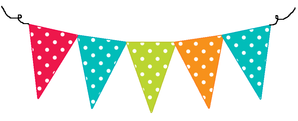 Birthday flag banner clipart