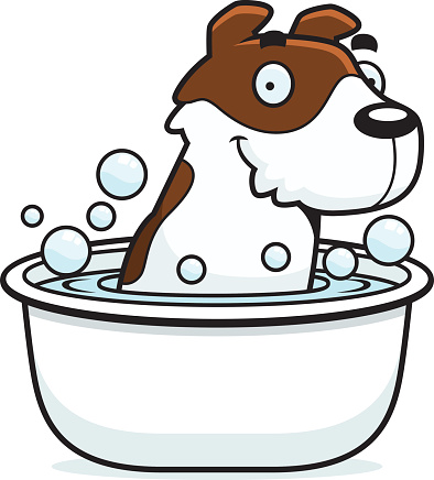 Clip Art Of A Dog Bath Clip Art, Vector Images & Illustrations ...