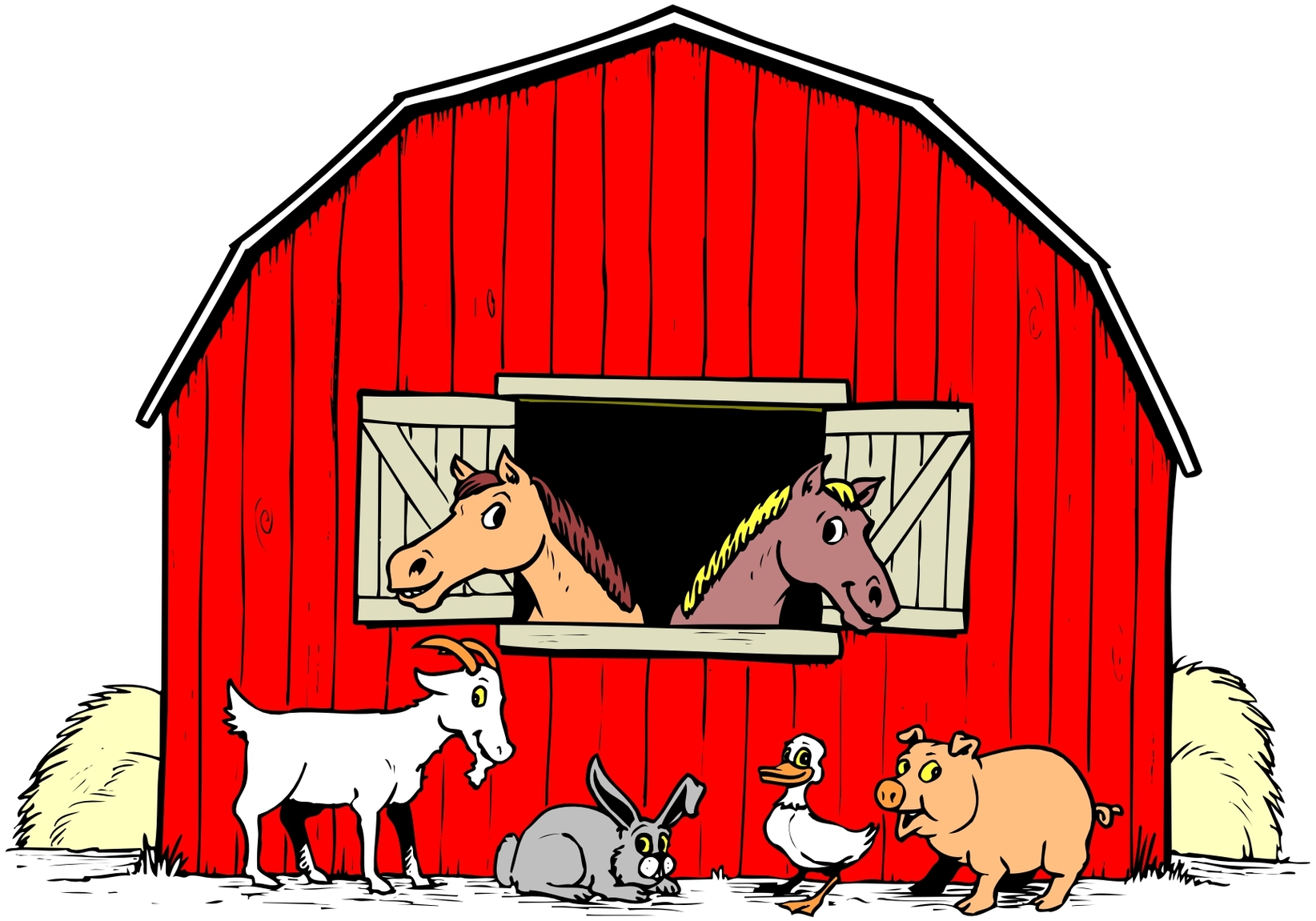 Farm Animals Cartoon Clipart - Free to use Clip Art Resource